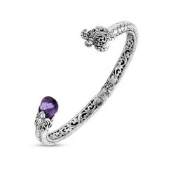 Royal Bali - Afrikanischer Amethyst Armreif, Ca. 19 Cm, 925 Silber Ca. 7.00 Ct -Schmuck Shoplc 7271278 3