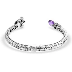 Royal Bali - Afrikanischer Amethyst Armreif, Ca. 19 Cm, 925 Silber Ca. 7.00 Ct -Schmuck Shoplc 7271278 4