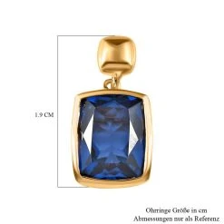 Ceylon Farbe Quarz Ohrringe 925 Silber Vergoldet Ca. 6,58 Ct -Schmuck Shoplc 7273986 5