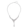 Klassische Charmante Weiße Kristall Collier, Ca. 50 Cm -Schmuck Shoplc 7275674