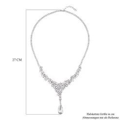 Klassische Charmante Weiße Kristall Collier, Ca. 50 Cm 9 Klassische Charmante Weiße Kristall Collier, Ca. 50 Cm -Schmuck Shoplc 7275674 3