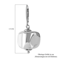 Konkave Quadratische Ohrringe, 925 Silber, Ca. 6,50g -Schmuck Shoplc 7276274 3