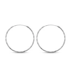 Creolen Ohrringe, 925 Silber Rhodiniert, Ca. 4,30g -Schmuck Shoplc 7278256 3