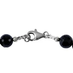 Thai Schwarzer Spinell Halskette Ca. 45 Cm 925 Silber Rhodiniert Ca. 300.00 Ct -Schmuck Shoplc 7279791 3