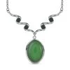 Grünes Aventurin, Neongrünes Kristall Collier, Ca. 50 Cm, Edelstahl Ca. 10.00 Ct -Schmuck Shoplc 7280010