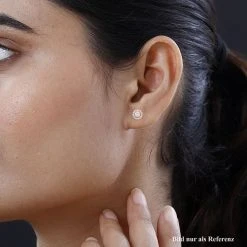 Weiße Zirkonia Ohrringe, Messing Roséfarben -Schmuck Shoplc 7280030 2