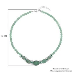 Grüne Aventurin Halskette, Ca. 45 Cm, Ca. 124.90 Ct 9 Grüne Aventurin Halskette, Ca. 45 Cm, Ca. 124.90 Ct -Schmuck Shoplc 7280796 3
