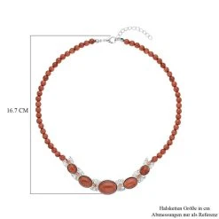 Goldene Sandstein Halskette, Ca. 45 Cm, Ca. 110.00 Ct -Schmuck Shoplc 7280837 3