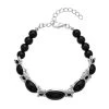 Schwarzes Achat Armband, Ca. 20 Cm, Ca. 59.00 Ct -Schmuck Shoplc 7280856
