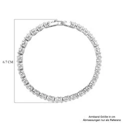 Weißes Zirkonia Armband, Ca. 20 Cm, Messing Ca. 17,50 Ct -Schmuck Shoplc 7280860 3
