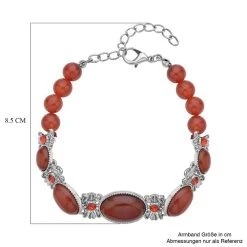Rotes Achat Armband, Ca. 20 Cm, Ca. 59.00 Ct -Schmuck Shoplc 7280884 3