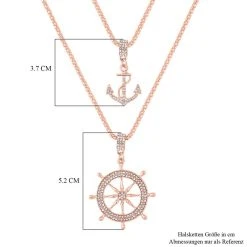 2er Set - Weiße Kristall Halskette, Ca. 50 Cm -Schmuck Shoplc 7280987 4