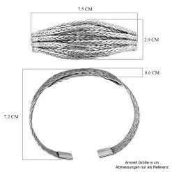 Royal Bali Kollektion -925 Silber Armreif, Ca. 19 Cm, Ca. 38,00g -Schmuck Shoplc 7281237 6