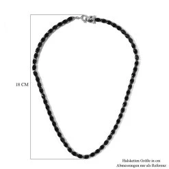 Schwarzer Spinell Halskette Ca. 45 Cm 925 Silber Platiniert Ca. 54.99 Ct -Schmuck Shoplc 7282098 4