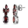 Natürliche Mosambik Granat Ohrringe, 925 Silber Platiniert Ca. 3.30 Ct -Schmuck Shoplc 7282156