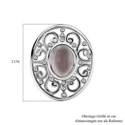Royal Bali Kollektion - Rosenquarz Ohrringe 925 Silber Ca. 3.27 Ct -Schmuck Shoplc 7301664 5