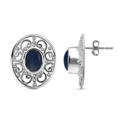 Royal Bali Kollektion - Kyanit Ohrringe 925 Silber Ca. 3.20 Ct