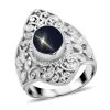 Schwarz Stein Diopsid Ring 925 Silber (Größe 16.00) Ca. 2.10 Ct -Schmuck Shoplc 7302345