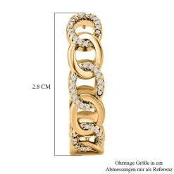 Weiße Zirkonia Creolen, Messing Ca. 0.20 Ct -Schmuck Shoplc 7303185 4