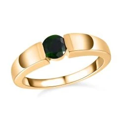 Natürlicher Chromdiopsid Ring 925 Silber Vergoldet (Größe 17.00) Ca. 0.56 Ct -Schmuck Shoplc 7315443 3