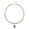 Grüner Aventurin Halskette, Ca. 45 Cm, Vergoldet Ca. 147.50 Ct -Schmuck Shoplc 7319281