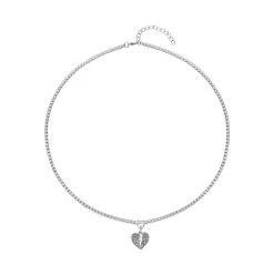 Weißer Zirkonia, Weißer Kristall Halskette Ca. 50 Cmca. 8,00 Ct