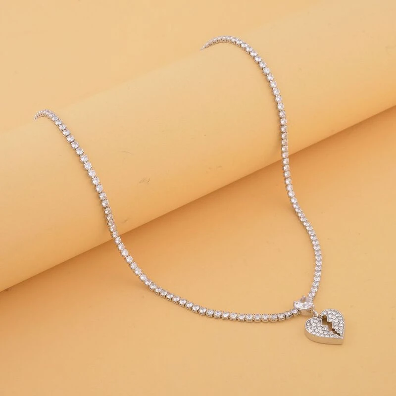 Weißer Zirkonia, Weißer Kristall Halskette Ca. 50 Cmca. 8,00 Ct 4 Weißer Zirkonia, Weißer Kristall Halskette Ca. 50 Cmca. 8,00 Ct – Bild 2