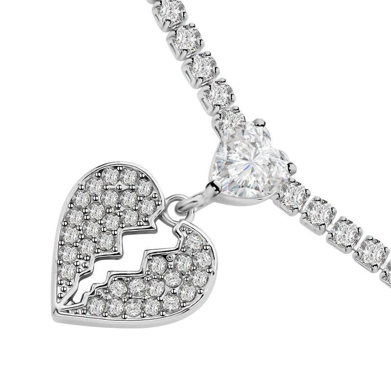 Weißer Zirkonia, Weißer Kristall Halskette Ca. 50 Cmca. 8,00 Ct 5 Weißer Zirkonia, Weißer Kristall Halskette Ca. 50 Cmca. 8,00 Ct – Bild 3