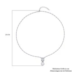 Weißer Zirkonia, Weiße Muschelkernperle, Halskette, Ca. 50 Cm, Ca. 8.00 Ct -Schmuck Shoplc 7320083 3