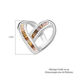 Rote Diamant Ohrstecker, 925 Silber Platiniert, Ca. 0,15 Ct -Schmuck Shoplc 7322363 4