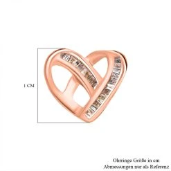 Natürliche Champagner Diamant Ohrstecker, 925 Silber Roségold Vermeil, Ca. 0.15 Ct -Schmuck Shoplc 7322367 4