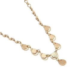 Rosenquarz, Weißes Kristall Collier, Ca. 50 Cm, Golden Ca. 30.00 Ct -Schmuck Shoplc 7322505 3