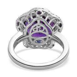GP Kollektion - Lusaka Amethyst, Kanchanaburi Blauer Saphir Ring, 925 Silber Platiniert (Größe 17.00) Ca. 7.16 Ct 14 GP Kollektion - Lusaka Amethyst, Kanchanaburi Blauer Saphir Ring, 925 Silber Platiniert (Größe 17.00) Ca. 7.16 Ct -Schmuck Shoplc 7324139 5