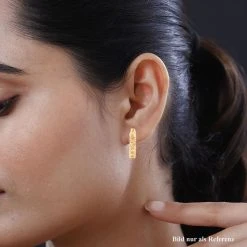 Weiße Kristall Creolen, Edelstahl, Goldfarben -Schmuck Shoplc 7325063 2