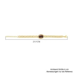 Gelbes Tigerauge, Weißer Kristall Armband Ca. 19 Cm Reiner Edelstahl, Ca. 10.01 Ct -Schmuck Shoplc 7325151 5