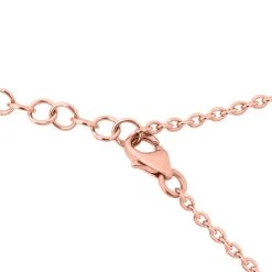 Natürliche Champagner Diamant Halskette, Ca. 45 Cm, 925 Silber Roségold Vermeil, Ca. 4.00 Ct -Schmuck Shoplc 7325959 2