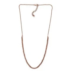 Natürliche Champagner Diamant Halskette, Ca. 45 Cm, 925 Silber Roségold Vermeil, Ca. 4.00 Ct -Schmuck Shoplc 7325959 3