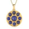 Lapislazuli Halskette, Edelstahl Ca. 50 Cm, Ca., Goldfarben 5.00 Ct -Schmuck Shoplc 7326526
