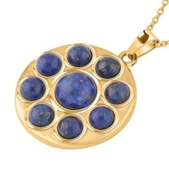 Lapislazuli Halskette, Edelstahl Ca. 50 Cm, Ca., Goldfarben 5.00 Ct 11 Lapislazuli Halskette, Edelstahl Ca. 50 Cm, Ca., Goldfarben 5.00 Ct -Schmuck Shoplc 7326526 3