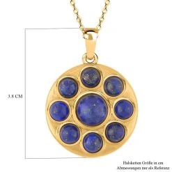 Lapislazuli Halskette, Edelstahl Ca. 50 Cm, Ca., Goldfarben 5.00 Ct 13 Lapislazuli Halskette, Edelstahl Ca. 50 Cm, Ca., Goldfarben 5.00 Ct -Schmuck Shoplc 7326526 5