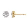 Weiße Diamant Ohrstecker, 925 Silber Gelbgold Vermeil Ca. 0.25 Ct -Schmuck Shoplc 7326736