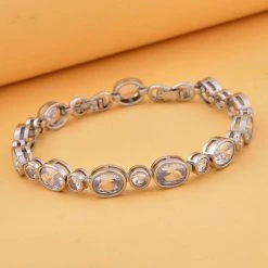 Weißes Zirkonia-Armband, Ca. 19.5 Cm 10.00 Ct -Schmuck Shoplc 7328206 1