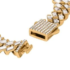 Designer Weißes Kristall-Armband Ca. 19 Cm, Goldfarben -Schmuck Shoplc 7328246 2