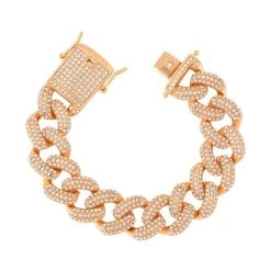 Weißes Kristall-Armband Ca. 19 CmStd Gelb