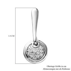 88 Facetten Moissanit Ohrringe 925 Silber Platiniert Ca. 0,12 Ct -Schmuck Shoplc 7329330 5