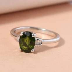 Natürlicher Chromdiopsid Und Zirkon Ring 925 Silber Platiniert (Größe 16.00) Ca. 1,40 Ct 10 Natürlicher Chromdiopsid Und Zirkon Ring 925 Silber Platiniert (Größe 16.00) Ca. 1,40 Ct -Schmuck Shoplc 7330162 1