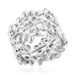 Blatt Ring 925 Silber Platiniert (Größe 16.00) 12 Blatt Ring 925 Silber Platiniert (Größe 16.00) -Schmuck Shoplc 7330206 3