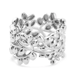 Blatt Ring 925 Silber Platiniert (Größe 16.00) 14 Blatt Ring 925 Silber Platiniert (Größe 16.00) -Schmuck Shoplc 7330206 5