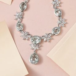 Prasiolith Collier, Ca. 45 Cm, 925 Silber Platiniert Ca. 24,57 Ct -Schmuck Shoplc 7336853 2