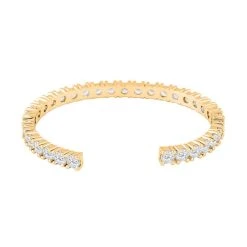 Weißer Zirkonia Armreif, Ca. 16.5-19.0 Cm, Ca. 10.00 Ct -Schmuck Shoplc 7337046 2